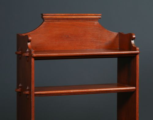 fig 2. Antique English Arts & Crafts Oak Open Five Shelf Bookcase / Bookshelves (Circa 1930)