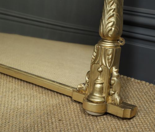 LARGE 5FT ANTIQUE ENGLISH REGENCY WILLIAM IV CARVED GILT WALL HANGING OVERMANTLE OVERMANTEL MANTELPIECE MIRROR CIRCA 1835 - ADDITIONAL PHOTO 7