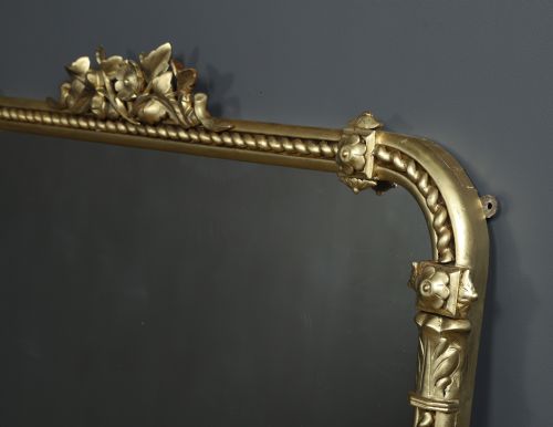 LARGE 5FT ANTIQUE ENGLISH REGENCY WILLIAM IV CARVED GILT WALL HANGING OVERMANTLE OVERMANTEL MANTELPIECE MIRROR CIRCA 1835 - ADDITIONAL PHOTO 9