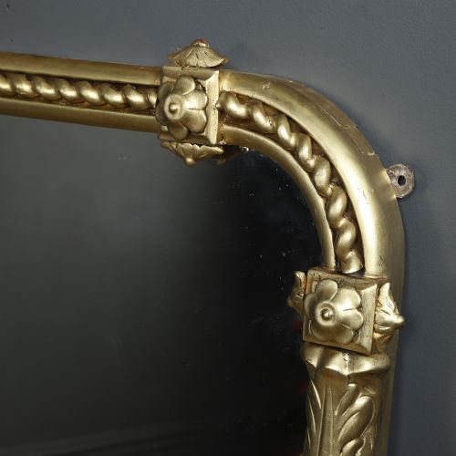 LARGE 5FT ANTIQUE ENGLISH REGENCY WILLIAM IV CARVED GILT WALL HANGING OVERMANTLE OVERMANTEL MANTELPIECE MIRROR CIRCA 1835 - ADDITIONAL PHOTO 12