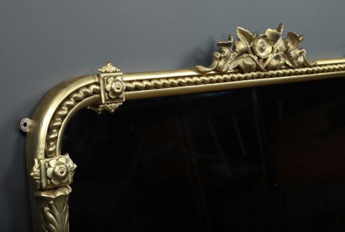LARGE 5FT ANTIQUE ENGLISH REGENCY WILLIAM IV CARVED GILT WALL HANGING OVERMANTLE OVERMANTEL MANTELPIECE MIRROR CIRCA 1835 - ADDITIONAL PHOTO 15