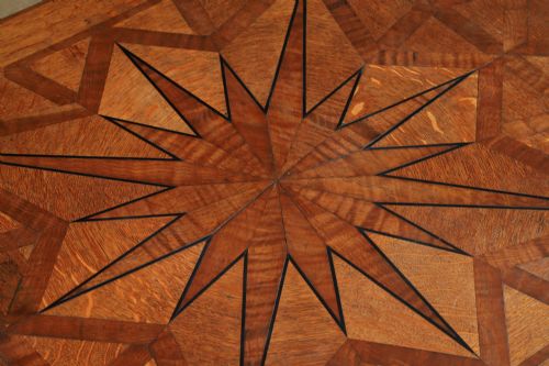 ANTIQUE CONTINENTAL VICTORIAN OAK EBONY PARQUET RECTANGLE OCCASIONAL LOO CENTRE DINING TABLE CIRCA 1860 - ADDITIONAL PHOTO 18