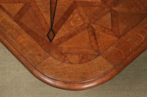 ANTIQUE CONTINENTAL VICTORIAN OAK EBONY PARQUET RECTANGLE OCCASIONAL LOO CENTRE DINING TABLE CIRCA 1860 - ADDITIONAL PHOTO 22