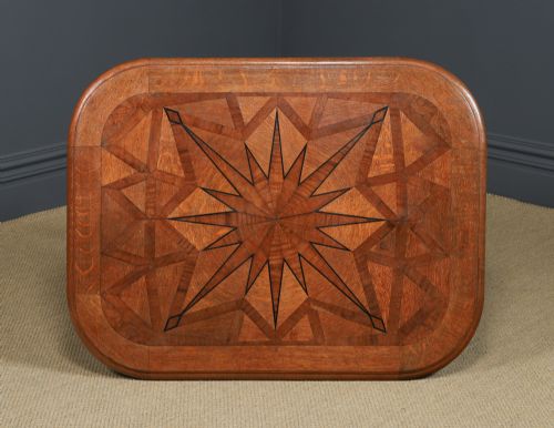 ANTIQUE CONTINENTAL VICTORIAN OAK EBONY PARQUET RECTANGLE OCCASIONAL LOO CENTRE DINING TABLE CIRCA 1860 - ADDITIONAL PHOTO 24