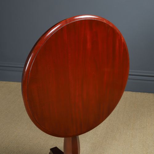 fig 4. Antique English William IV Mahogany Wine Round Circular Wine / Centre / Occasional / Lamp Pedestal Table (Circa 1835)