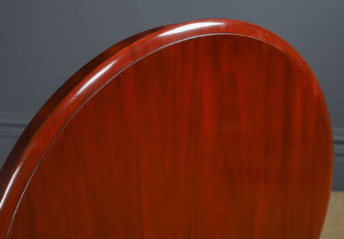 fig 5. Antique English William IV Mahogany Wine Round Circular Wine / Centre / Occasional / Lamp Pedestal Table (Circa 1835)