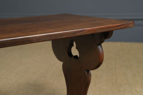fig 5. Antique English Arts & Crafts Small Oak Occasional / Lamp / Side / Table (Circa 1920)