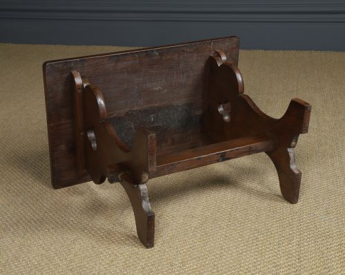 fig 8. Antique English Arts & Crafts Small Oak Occasional / Lamp / Side / Table (Circa 1920)