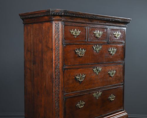 ANTIQUE IRISH GEORGIAN CHIPPENDALE OAK CHEST ON CHEST OF DRAWERS TALLBOY HIGHBOY SECRETAIRE CIRCA 1780 - ADDITIONAL PHOTO 8