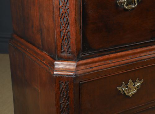 ANTIQUE IRISH GEORGIAN CHIPPENDALE OAK CHEST ON CHEST OF DRAWERS TALLBOY HIGHBOY SECRETAIRE CIRCA 1780 - ADDITIONAL PHOTO 14