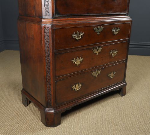 ANTIQUE IRISH GEORGIAN CHIPPENDALE OAK CHEST ON CHEST OF DRAWERS TALLBOY HIGHBOY SECRETAIRE CIRCA 1780 - ADDITIONAL PHOTO 15