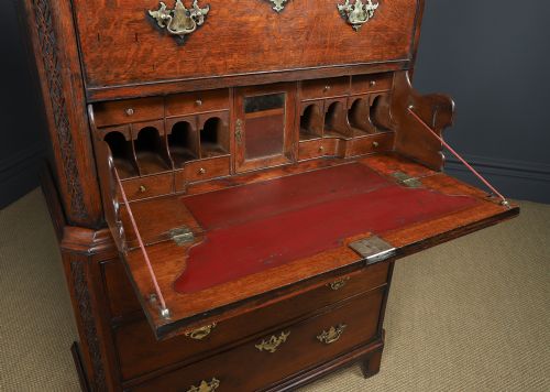 ANTIQUE IRISH GEORGIAN CHIPPENDALE OAK CHEST ON CHEST OF DRAWERS TALLBOY HIGHBOY SECRETAIRE CIRCA 1780 - ADDITIONAL PHOTO 20