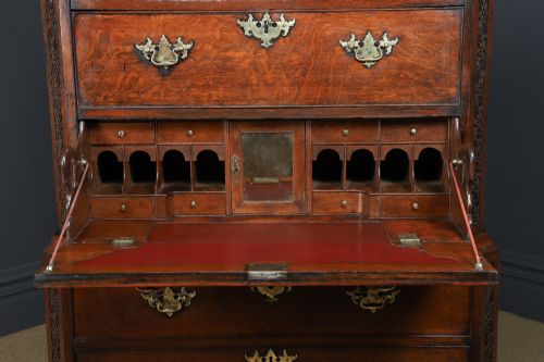 ANTIQUE IRISH GEORGIAN CHIPPENDALE OAK CHEST ON CHEST OF DRAWERS TALLBOY HIGHBOY SECRETAIRE CIRCA 1780 - ADDITIONAL PHOTO 29