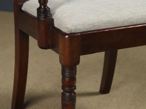 fig 5. Antique English Georgian Regency Mahogany Dining Office Desk Occasional Carver / Armchair Chair (Circa 1830)