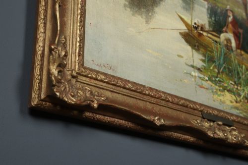 ANTIQUE ENGLISH VICTORIAN ANGLERS ASSISTANT FISHING LANDSCAPE OIL PAINTING PICTURE BY PAUL H ELLIS CIRCA 1890 - ADDITIONAL PHOTO 17