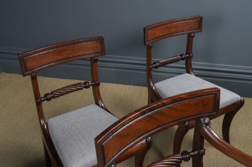 ANTIQUE ENGLISH GEORGIAN REGENCY SET OF SIX 6 MAHOGANY TRAFALGAR DINING CHAIRS CIRCA 1815 - ADDITIONAL PHOTO 19