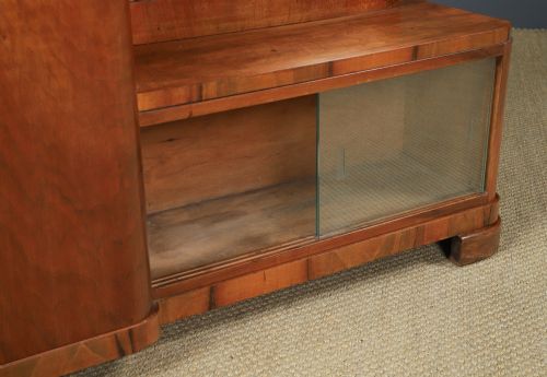 ANTIQUE CONTINENTAL ART DECO WALNUT PEDESTAL DRESSING VANITY TABLE WITH MIRRORS CIRCA 1930 - ADDITIONAL PHOTO 20