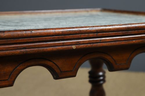 ANTIQUE FRENCH VICTORIAN RECTANGULAR WALNUT SMALL OCCASIONAL SIDE COFFEE SOMERSET MAP TABLE CIRCA 1890 - ADDITIONAL PHOTO 7