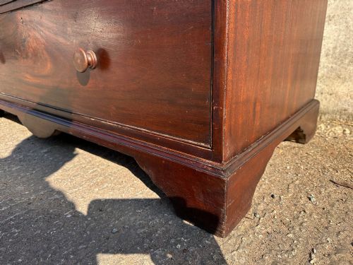fig 4. Antique English Georgian Mahogany Linen Press Wardrobe Armoire (Circa 1800)