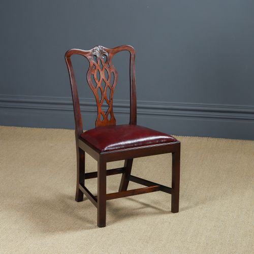 ANTIQUE ENGLISH GEORGIAN CHIPPENDALE MAHOGANY OFFICE DESK DINING CHAIR CIRCA 1780