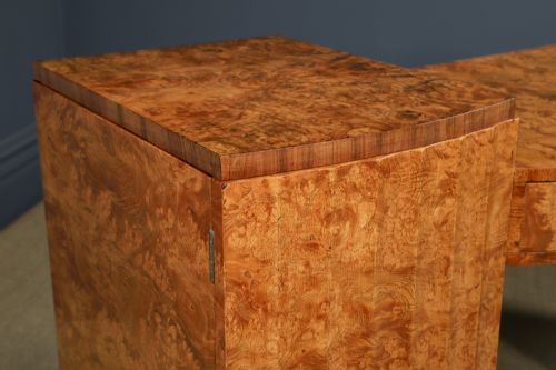 ANTIQUE ENGLISH ART DECO EPSTEIN BURR WALNUT PEDESTAL SIDEBOARD CREDENZA BUFFET CABINET CIRCA 1930 - ADDITIONAL PHOTO 11