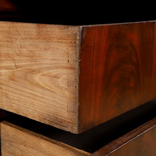 ANTIQUE FRENCH LOUIS PHILIPPE BIEDERMEIER FLAME MAHOGANY MARBLE BEDROOM CHEST OF DRAWERS COMMODE CIRCA 1850 - ADDITIONAL PHOTO 21