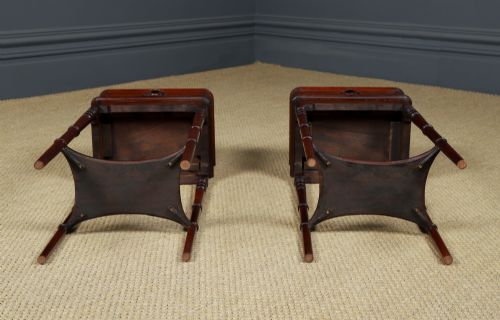SMALL ANTIQUE ENGLISH VICTORIAN PAIR OF MAHOGANY BEDSIDES TABLES NIGHTSTANDS CHESTS CABINETS CIRCA 1840 - ADDITIONAL PHOTO 24