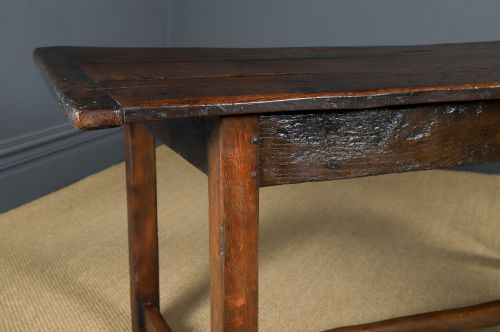 fig 2. Antique English 18th Century Georgian 6ft Oak Farmhouse Kitchen Dining Refectory Table (Circa 1780)