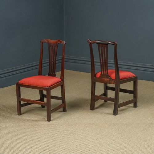 ANTIQUE ENGLISH PAIR TWO GEORGIAN CHIPPENDALE COUNTRY ELM OFFICE DESK DINING CHAIRS CIRCA 1780 - ADDITIONAL PHOTO 1