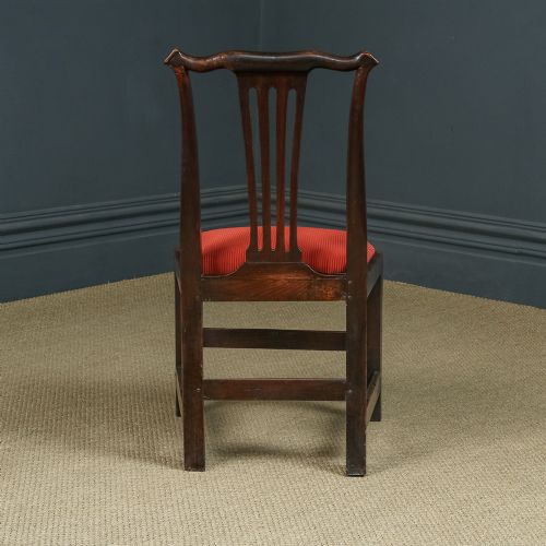 ANTIQUE ENGLISH PAIR TWO GEORGIAN CHIPPENDALE COUNTRY ELM OFFICE DESK DINING CHAIRS CIRCA 1780 - ADDITIONAL PHOTO 3