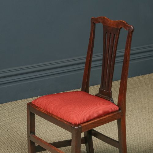 ANTIQUE ENGLISH PAIR TWO GEORGIAN CHIPPENDALE COUNTRY ELM OFFICE DESK DINING CHAIRS CIRCA 1780 - ADDITIONAL PHOTO 5