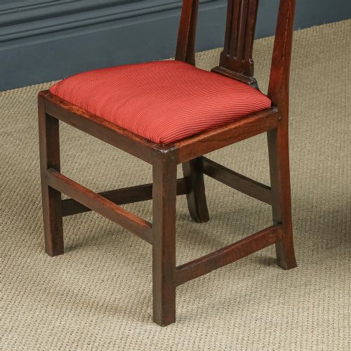 ANTIQUE ENGLISH PAIR TWO GEORGIAN CHIPPENDALE COUNTRY ELM OFFICE DESK DINING CHAIRS CIRCA 1780 - ADDITIONAL PHOTO 6