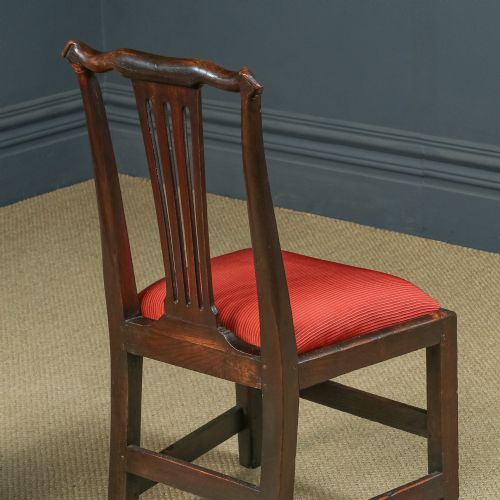 ANTIQUE ENGLISH PAIR TWO GEORGIAN CHIPPENDALE COUNTRY ELM OFFICE DESK DINING CHAIRS CIRCA 1780 - ADDITIONAL PHOTO 7