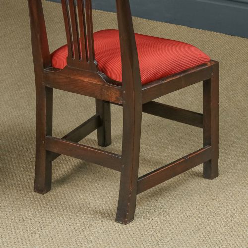 ANTIQUE ENGLISH PAIR TWO GEORGIAN CHIPPENDALE COUNTRY ELM OFFICE DESK DINING CHAIRS CIRCA 1780 - ADDITIONAL PHOTO 8