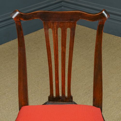ANTIQUE ENGLISH PAIR TWO GEORGIAN CHIPPENDALE COUNTRY ELM OFFICE DESK DINING CHAIRS CIRCA 1780 - ADDITIONAL PHOTO 10