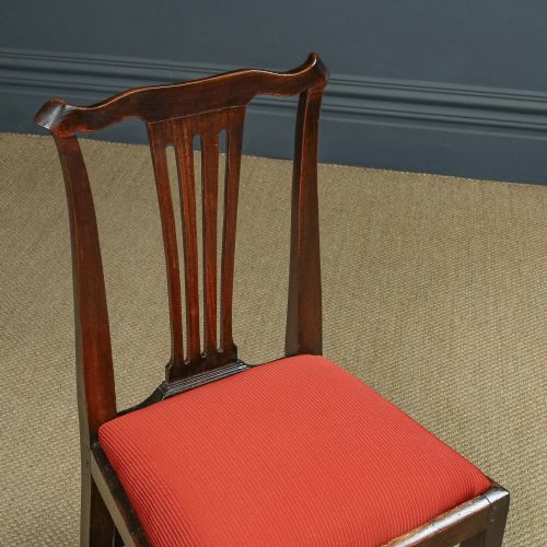 ANTIQUE ENGLISH PAIR TWO GEORGIAN CHIPPENDALE COUNTRY ELM OFFICE DESK DINING CHAIRS CIRCA 1780 - ADDITIONAL PHOTO 12