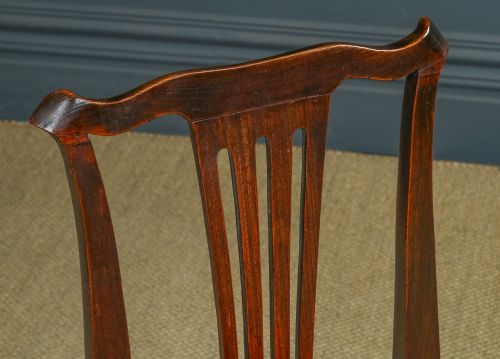 ANTIQUE ENGLISH PAIR TWO GEORGIAN CHIPPENDALE COUNTRY ELM OFFICE DESK DINING CHAIRS CIRCA 1780 - ADDITIONAL PHOTO 13