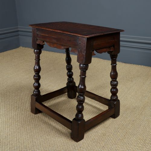 ANTIQUE ENGLISH PAIR OF 17TH CENTURY STYLE OAK JOINT STOOLS CIRCA 1880 - ADDITIONAL PHOTO 17