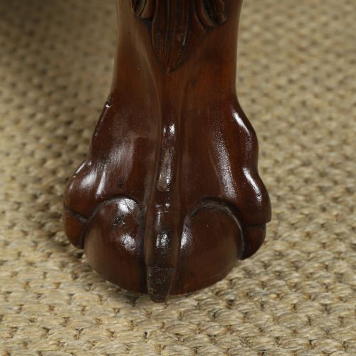 ANTIQUE ENGLISH GEORGIAN CHIPPENDALE STYLE MAHOGANY WINGBACK CHAIR ARMCHAIR TO CALICO STAGE CIRCA 1860 - ADDITIONAL PHOTO 7