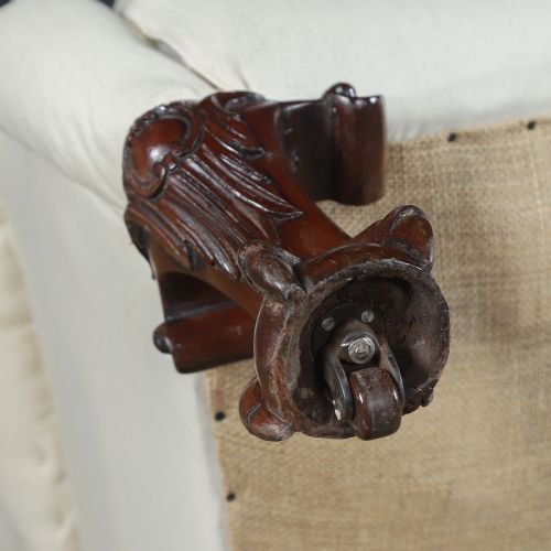 ANTIQUE ENGLISH GEORGIAN CHIPPENDALE STYLE MAHOGANY WINGBACK CHAIR ARMCHAIR TO CALICO STAGE CIRCA 1860 - ADDITIONAL PHOTO 25