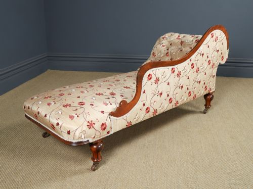 ANTIQUE ENGLISH VICTORIAN ROSEWOOD UPHOLSTERED CHAISE LONGUE DAY BED SETTEE COUCH BY H GOODALL SONS OF NEWCASTLE CIRCA 1860 - ADDITIONAL PHOTO 19