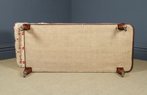 ANTIQUE ENGLISH VICTORIAN ROSEWOOD UPHOLSTERED CHAISE LONGUE DAY BED SETTEE COUCH BY H GOODALL SONS OF NEWCASTLE CIRCA 1860 - ADDITIONAL PHOTO 25