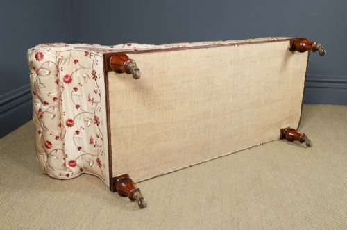 ANTIQUE ENGLISH VICTORIAN ROSEWOOD UPHOLSTERED CHAISE LONGUE DAY BED SETTEE COUCH BY H GOODALL SONS OF NEWCASTLE CIRCA 1860 - ADDITIONAL PHOTO 26