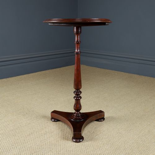 SMALL ANTIQUE ENGLISH WILLIAM IV MAHOGANY ROUND PEDESTAL WINE TABLE CIRCA 1835 - ADDITIONAL PHOTO 2