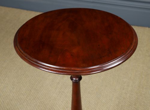 SMALL ANTIQUE ENGLISH WILLIAM IV MAHOGANY ROUND PEDESTAL WINE TABLE CIRCA 1835 - ADDITIONAL PHOTO 3