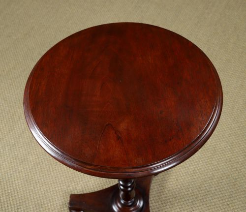 SMALL ANTIQUE ENGLISH WILLIAM IV MAHOGANY ROUND PEDESTAL WINE TABLE CIRCA 1835 - ADDITIONAL PHOTO 5