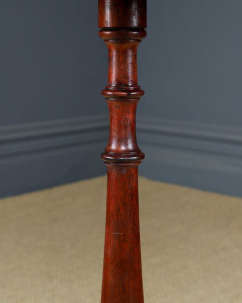 SMALL ANTIQUE ENGLISH WILLIAM IV MAHOGANY ROUND PEDESTAL WINE TABLE CIRCA 1835 - ADDITIONAL PHOTO 9