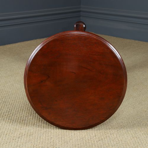 SMALL ANTIQUE ENGLISH WILLIAM IV MAHOGANY ROUND PEDESTAL WINE TABLE CIRCA 1835 - ADDITIONAL PHOTO 10