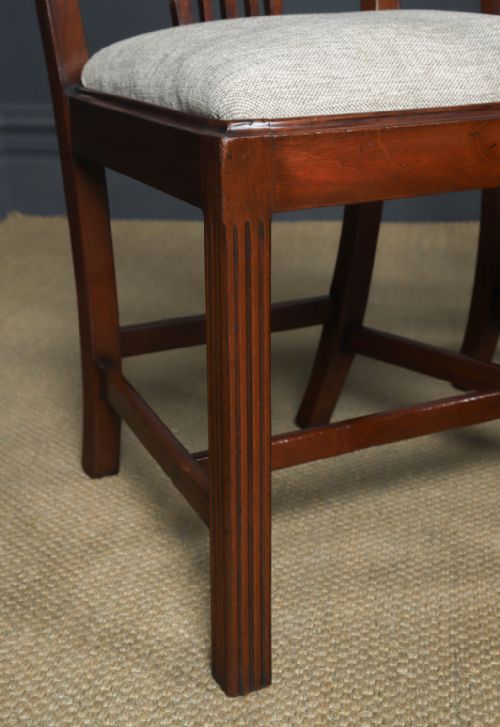 ANTIQUE ENGLISH SET OF SIX 6 CHIPPENDALE STYLE GOTHIC NEO CLASSICAL MAHOGANY DINING CHAIRS CIRCA 1890 - ADDITIONAL PHOTO 14