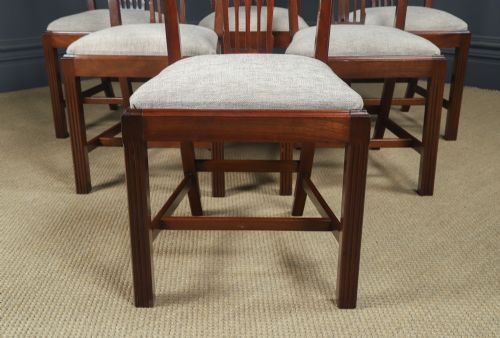 ANTIQUE ENGLISH SET OF SIX 6 CHIPPENDALE STYLE GOTHIC NEO CLASSICAL MAHOGANY DINING CHAIRS CIRCA 1890 - ADDITIONAL PHOTO 15